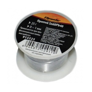Припой Sn60Pb40.D1мм,25г.Sparta 913325