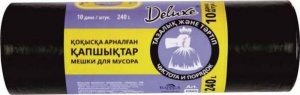 Пакеты для мусора 240л ТМ Deluxe б/завязок 10шт/Р805