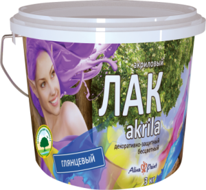 Алинекс лак акриловый Alina Paint AKRIL 3кг(глянцевый,на водной основе)
