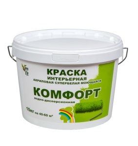 Краска Комфорт Радуга акриловая моющая 24кг