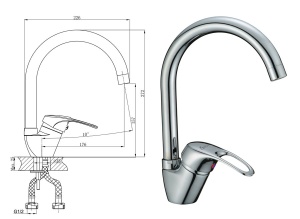 Смеситель Caloria 1024A03