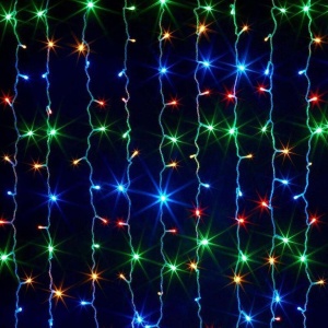 Гирлянда электр.дождик цветной