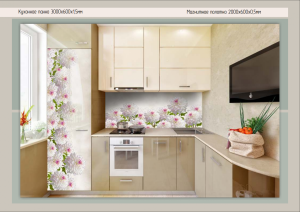 Магнитное полотно Цветы 600*2000*0,4мм/ арт179