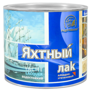 Лак яхтный глянцевый бесцветный 6л Радугамалер