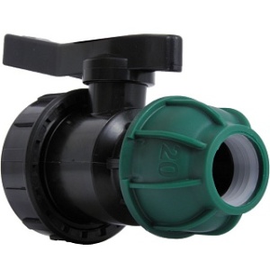 ПЭ-кран шаровый ПНД разъемный (вн.рез) 32*1