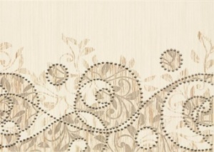 Кафель настенный Декор 25х35 Глория барокко бежевый