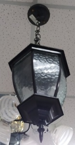 Светильник 7708-LR садово-парковый черный ,большой  рефленный