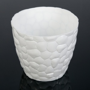 Кашпо КАМНИ D180мм 2,6л белый М3173