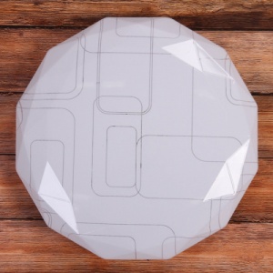 Светильник 3-02-24 LED 24W 6400К ,300мм,потолочно-настенный ультратонкий многоуг-к Линии