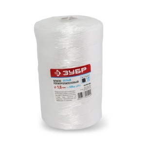 Шпагат п/п ЗУБР белый, 1,6ммх500м/50100-500