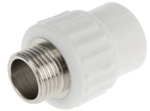 ПП- муфта комб.с нар.резьбой 20х3/4* (Белый)