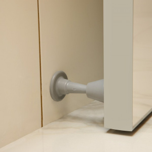 Ограничитель дверной LOCKLAND ,прямой h=97мм,рисовый/7116086