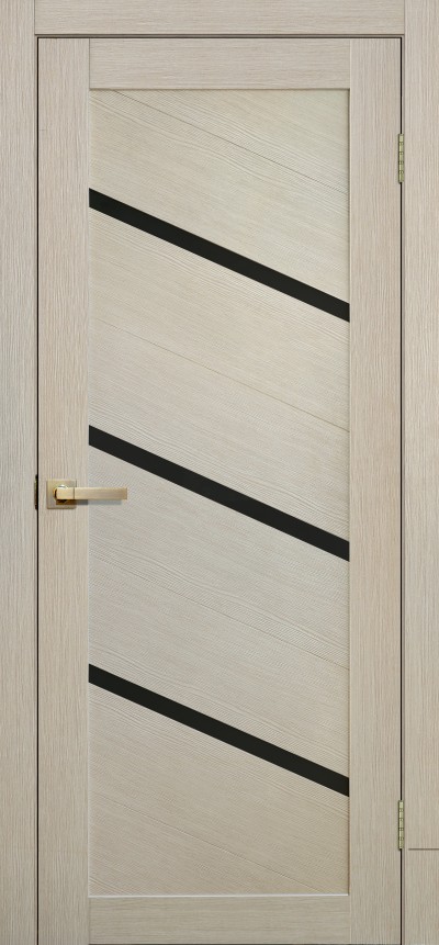 Дверь L05 ЧЕРНОЕ СТЕКЛО 700*2000 ясень