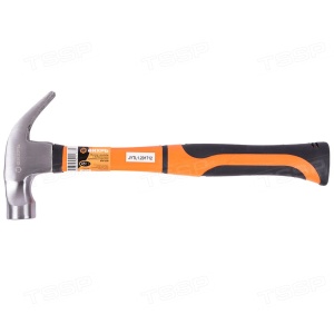 Молоток-гвоздодер 450гр,фиберглассовая двухк.ручка с магнитом Вихрь