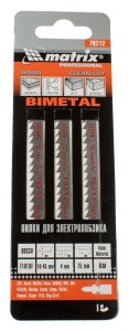 Полотно для эл.лобзика по дереву,75х4мм Bimetal Matrix Professional 78212