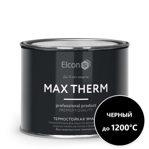 Эмаль термостойкая черная Elcon 1200 градусов 0,4кг