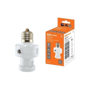 Фотореле TDM ФРЛ -Т-Е27 15Лк 100Вт с тайм.