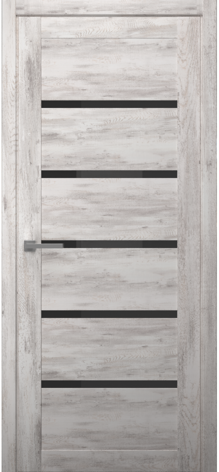 Дверь В02 700х2000 ель альпийская Черное стекло