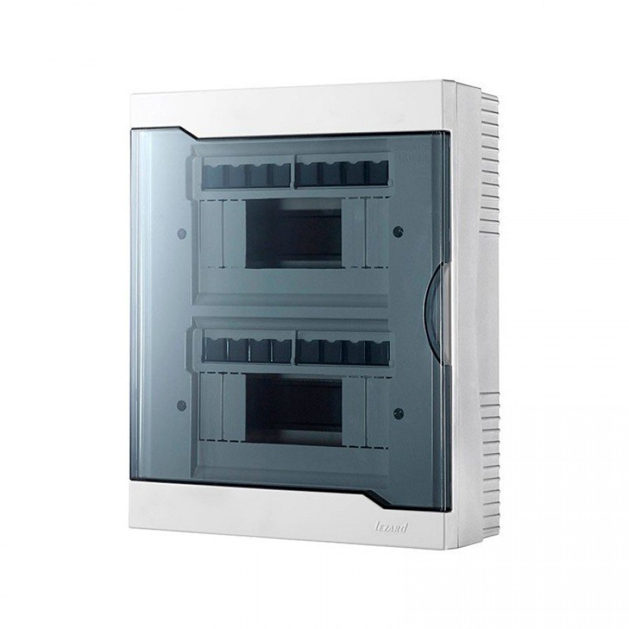 Бокс 730-1000-016NEW с прозрачной крышкой ЩРВ-П-16 д/внт уст 16мод.уст-ва