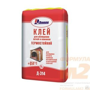 Клей д/облиц.печей и каминов +850 Д-314 25кг.