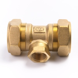 Тройник 25*1/2 В,PLATED NICKEL,Lavita (T/S 25*1/2*25)