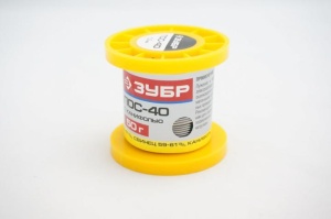 Припой ЗУБР,трубка с канифолью,50г/55451-050-10С