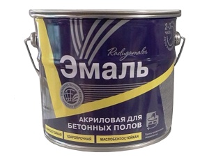 Эмаль акриловая серая для бетонных полов 3,5кг Радугамалер