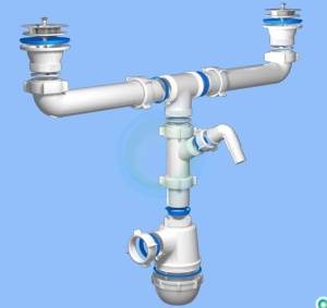 Сифон АНИ А3000 Грот  двойной 1 1/2*40
