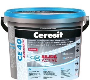 Затирка CERESIT CE40/2кг White Silica Active белый