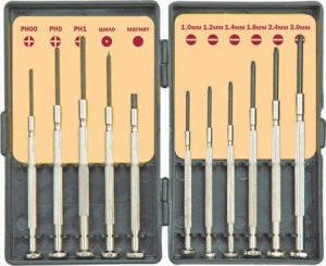 Набор отвертки часовые 11 шт/56132/