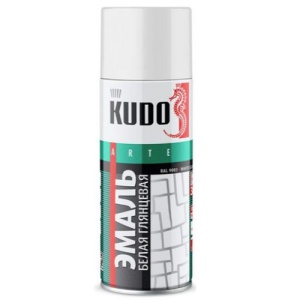 Аэрозоль эмаль (KU-1001 белая глян,520мл)