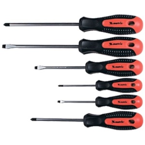 Набор отвертка Fusion  CrV ,3-компонентная рукоятка,6шт,Matrix /13351/