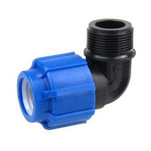 ПЭ-отвод с нар.резьбой d25*1 черн