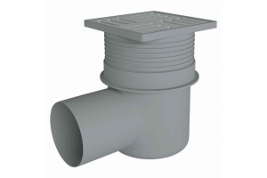 Трап гориз ТА 1610 регулируемый с выпуском 110мм с пласт.решеткой 15*15см