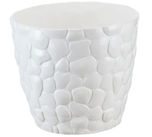 Кашпо КАМНИ D150мм 1,4л белый М3172