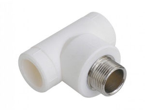 ПП- тройник комб.с нар.резьбой 20х3/4х20 (Белый)