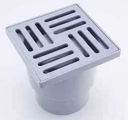 Трап верт ТА 1212 нерегулируемый с выпуском 110мм с нерж.решеткой 15*15см