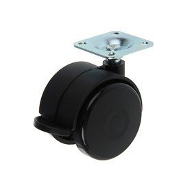 Опора колесная с площадкой d=50 h=65,с фиксатором пластмасса Кунгур