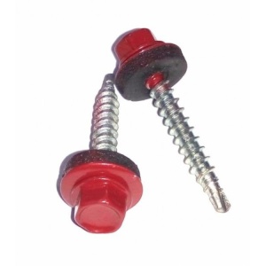 Шуруп саморез д/проф.листа 4,8х50 RAL3005(красный)