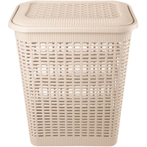 Корзина д/белья 30л бежевый/431293307