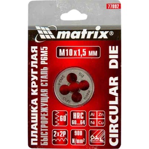 Плашка М10х1.5мм,HSS// Matrix 77092