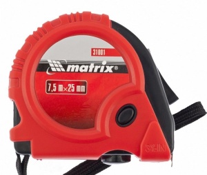 Рулетка Rubber 7,5мх25мм Matrix 31001