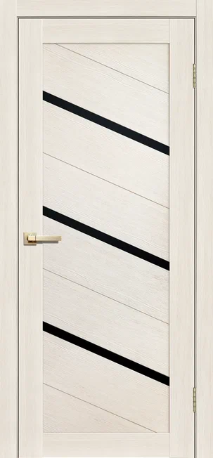 Дверь L05 700*2000 дуб стоунвуд Черное стекло