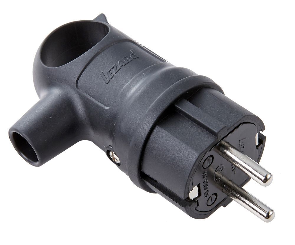 Эл вилка 106-0400-0109/с ручкой с/з (каучук)