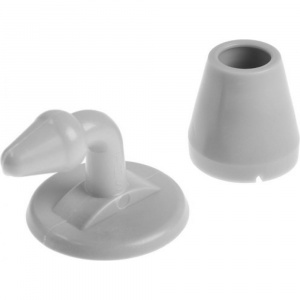 Ограничитель дверной LOCKLAND ,изогнутый,серый/7116083