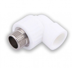 ПП- Угольник с Нар.резьбой 32х1* (Белый)