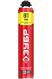 Пена монтажная ЗУБР ПРО В1 огнестойкая750мл /41146