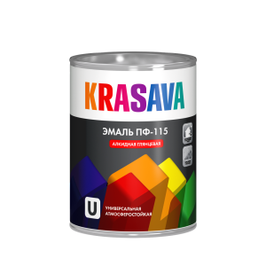 Эмаль ПФ-115 KRASAVA красная 0,9кг
