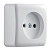 Розетка 751-0200-121 VIOLA б/з керамика белый 16A,250V
