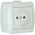 Розетка 710-0200-121 NATA б/з керамика белый 